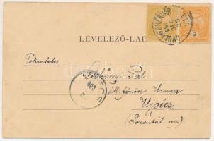 1903 Gyulafehérvár, Karlsburg, Alba Iulia; Fő tér, park, Sétatéri kioszk. Atelier Bach / main square...