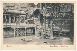 Resicabánya, Resica, Resicza, Resita; Cupt. Inalte / Hochofen / nagyolvasztó, vasgyár. Schwarz Otto kiadása / blast furnace, ironworks, iron factory (EK)