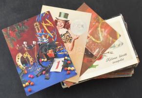 100 db MODERN üdvözlő képeslap vegyes minőségben / 100 modern greeting art postcards in mixed quality