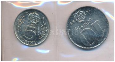 1983. 20f Al + 5Ft Ni + 10Ft Ni "FAO" sor, eredeti műbőr tokban, tanúsítvánnyal T:UNC Adamo EM69, EM70, EM71