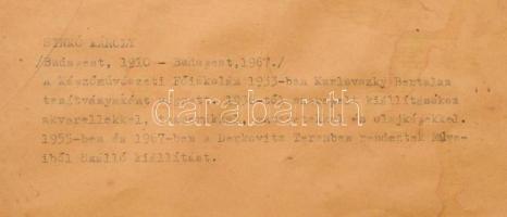 Sinkó jelzéssel: Lányok a vízparton. Olaj, vászon. Dekoratív, kissé kopott fakeretben. 56x79 cm