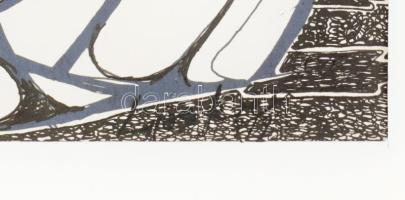 Lajos Ferenc (1912-1998): Párkák. Tus, papír, jelezve jobbra lent, paszpartuban, 25×32 cm