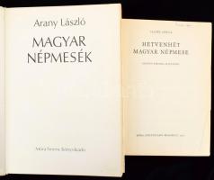 2 db mesekönyv: Illyés Gyula: Hetvenhét magyar népmese. Szántó Piroska rajzaival. Bp., 1972, Móra, 5...