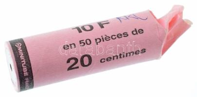 Franciaország 1996. 20c Cu-Al-Ni (~49x) papír rolniban T:vegyes France 1996. 20 Centimes Cu-Al-Ni (~49x) in paper wrapper C:mixed
