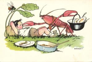 Scout and crab litho s: Márton L. So. Stpl