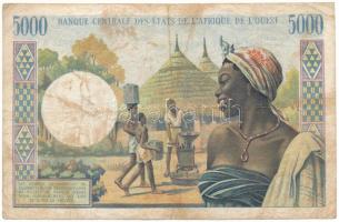 Nyugat-afrikai Államok / Elefántcsontpart DN(1975-1977) 5000Fr "Q. 2722 A 889" T:F
West A...