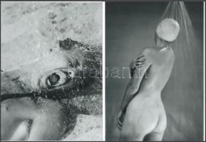 Munkácsi Márton (1896-1963) magyar - amerikai fotóriporter és fotóművész felvételei (Fürdőzők), 2 db modern nagyítás, jelzés nélkül, 21x15 cm