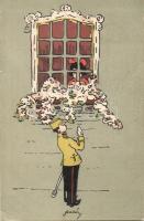 Soldier and girl litho s: Szabó (EK)