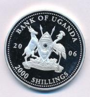 Uganda 2006. 2000Sh "A labdarúgás halhatatlanjainak csarnoka - Szlovákia 1970-es évek", bizonytalan Ag tartalommal T:PP fo. Uganda 2006. 2000 Shillings "The Hall of Fame of Football - Slovakia 1970's", with uncertain Ag content C:PP spotted