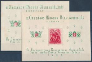 1938 ORBÉK 2 db blokk (14.000) (rozsdafoltok / stain spots)