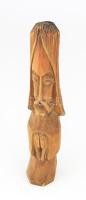 Erdélyi stílusú faragott Jézus szobor, fa, m: 27 cm