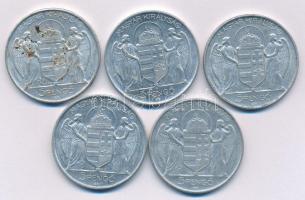 1943. 5P Al "Horthy Miklós születésének 75. évfordulójára" (5x) T:XF Adamo P8.3