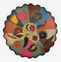 Indiai bronz kínáló, d: 24 cm