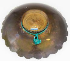 Indiai bronz kínáló, d: 24 cm