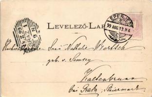 1899 (Vorläufer) Eperjes, Presov; Vármegyeháza, Sáros vármegye címere. Kósch Árpád kiadása. Fénynyom...