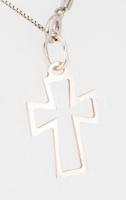 Ezüst (Ag) nyaklánc kereszt medállal, nettó 3g