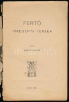 Mentes Mihály: Fertő. Irredenta versek. Győr, 1922, Szent István Társulat (Győregyházmegyei Alap-ny....