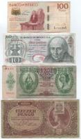 8db-os vegyes bankjegy tétel, benne 1936. 10P + 1945. 10.000P + Mexikó 1974. 100P (3x) + 1975. 10P + 1983. 1000P + 2017. 100P T:F, közte 1db VG 8pcs mixed banknotes lot, including Hungary 1936. 10 Pengő + 1945. 10.000 Pengő + Mexico 1974. 100 Pesos (3x) + 1975. 10 Pesos + 1983. 1000 Pesos + 2017. 100 Pesos C:F, with 1 VG