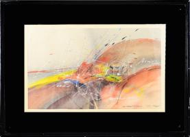 Olvashatatlan jelzéssel: Gesztusok. Vegyes technika, papír. Üvegezett fakeretben. 30×50 cm