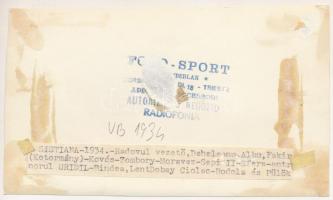 1934 Sistiana, RIPENSIA Temesvár labdarúgó csapat csoportképe, sport, focisták. Foto Sport / RIPENSI...