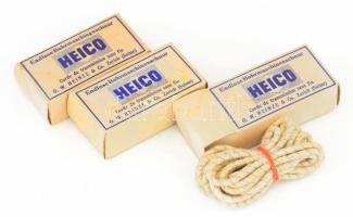 Régi fogorvosi fúró 3 darab meghajtószíja, dobozában.