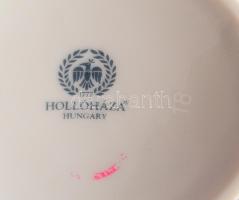 Hollóházi karácsonyi mintás mokkás / kávés készlet. Jelzett, teljes, hibátlan