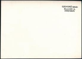 1945 Szendrő István (1908-2000): Budapest, ostrom után a Déli pályaudvar környéke, hátoldalon pecsét...