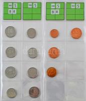 71db vegyes dél-amerikai fémpénz országonként rendezve, közte Brazília, Chile, Ecuador, Guyana, mind...