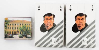 2 pakli Posta Bank francia kártya, eredeti dobozában, jó állapotban + Posta Bank gyufa