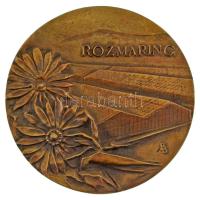 1970-1980 k. "Rozmaring / A termelőszövetkezetért" kétoldalas, öntött bronz plakett. Szign.: BB (~102mm) T:XF