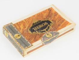 Heros dohány fadoboz, Báró Wesselényi Miklósról készült reprodukcióval, 22x13 cm