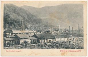 1913 Gyertyánliget, Polyana-Gyertyánliget, Kabola Polyána, Kobyletska Poliana (Máramaros, Maramures); vasgyár. Kaufmann Ábr. és fiai kiadása / ironworks, iron factory (fl)