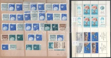 Románia 1957-1970 Összeállítás szelvényes bélyegekből + 4 db blokk, gondosan kezelt anyag 5 stecklapon / berakólapon (Mi EUR 470.-)