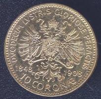 Ausztria 1908. 10K Au "Jubileum" 3,387g T:2