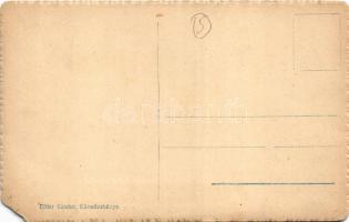 Körmöcbánya, Kremnitz, Kremnica; Városi kapu, Singer reklám, csendőr. Ritter Lipót kiadása / gate, a...