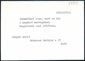 1990 Antall József miniszterelnök és kormánya, fotó, hátoldalán gépelt szöveggel, 10,5×14,5 cm