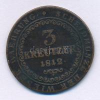 Ausztria 1812A 3kr "II. Ferenc" (Bécs) T:F Austria 1812A 3 Kreuzers "Franz I" C:F Krause KM#2116