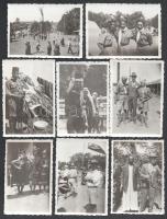 1933 A gödöllői cserkész jamboree-n készített 8 db fotó, főleg külföldi cserkészekkel, 6×8,5 cm