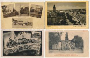 10 db RÉGI magyar és történelmi magyar város képeslap vegyes minőségben / 10 pre-1945 Hungarian and historical Hungarian town-view postcards in mixed quality