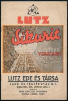 cca 1930 Lutz Ede és Társa Sikurit. 12p. Reklám nyomtatvány
