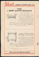 cca 1930 Lutz Ede és Társa Sikurit. 12p. Reklám nyomtatvány