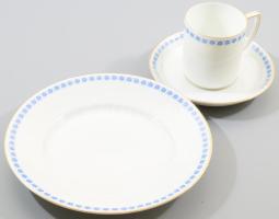 Rosenthal egyszemélyes reggeliző készlet, jelzett, kopással, d: 19,5 cm