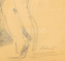 Istókovits Kálmán (1898-1990): Női aktok. Ceruza, papír. Jelzett. Üvegezett fakeretben. 30x21 cm