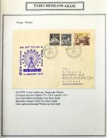 Csehszlovákia 1948-1993 alkalmi légi levelek 64 darabos gyűjteménye házi készítésű lapokon, iratrend...