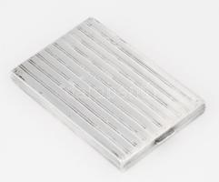 Ezüst (Ag) cigarettatárca, jelzett, 12x8 cm, nettó 197g