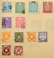 Érdekes magyar és külföldi régi okmánybélyeg tétel, közte magas címletek, olasz, japán, stb. néhány ...