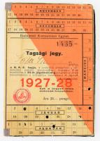 Budapesti Korcsolyázó Egylet tagsági igazolvány. fényképes