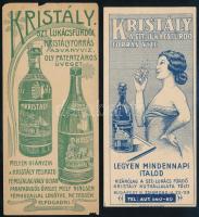 Szent Lukács fürdői kristályvíz 2 db számolócédula