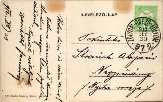 1912 Vereskő, Cervená Skala (Királyhegyalja, Sumjácz, Sumiac); vendéglő. Kiszely János kiadása / res...