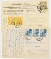 Báró Babarczy József és bonyhádi Perczel János által írt 2 db képeslap